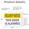 Signmission This Door Is Alarmed OSHA Security Notice Sign, Vinyl Decal, 24in W x 18in L, 2PK OS-2PACK-SN-D-1824-L-11652 - alternate 4